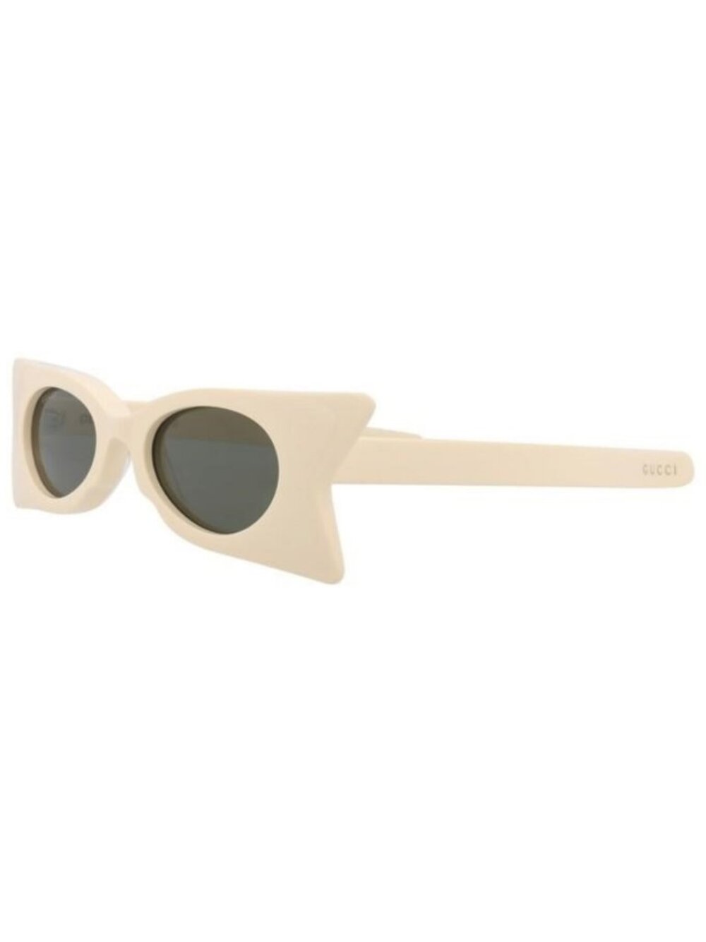 New Gucci Womens Cat Eye Ivory Ivory Grey Fashion Designer Sunglasses